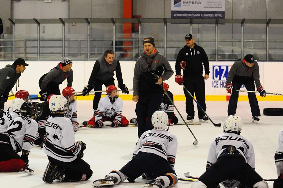Detroit Liberty hockey players in action on the ice